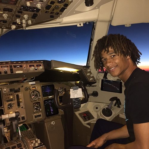 Chelsea star takes to the cockpit as Blues fly home from Australia