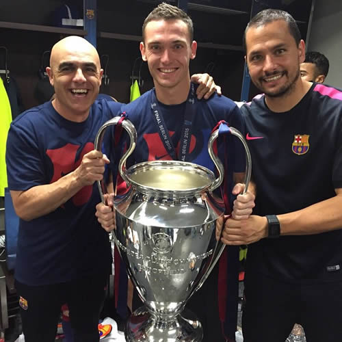 Ex-Arsenal man celebrates Barcelona Champions League win despite not playing