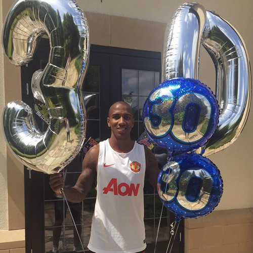 Ashley Young receives birthday surprise from Man Utd team-mates