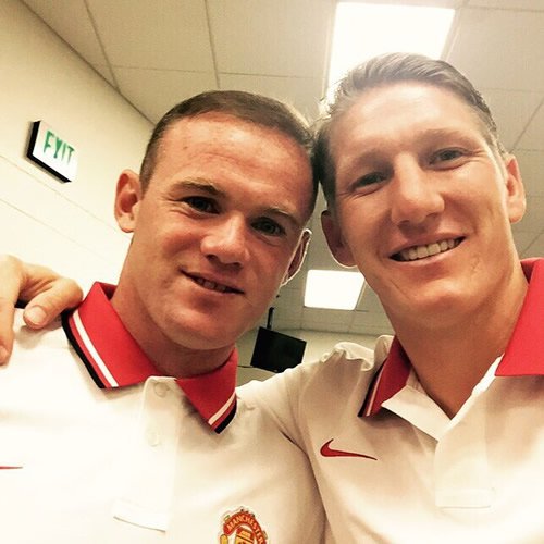 New Man Utd signing all smiles with Wayne Rooney