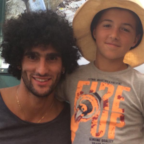 Marouane Fellaini joins brother for a snap