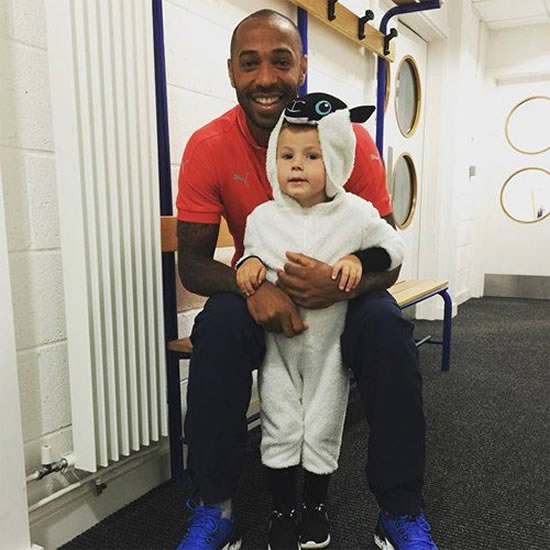 Arsenal legend Thierry Henry hangs out with Jack Wilshere’s son