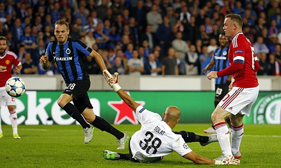Club Brugge 0 - 4 Manchester United :  Wayne Rooney scores hat-trick as Manchester United qualify for group stages