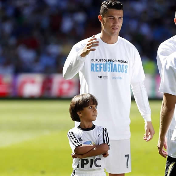 Refugee child fulfils his dream-Zaid dons Real kit at Bernabeu