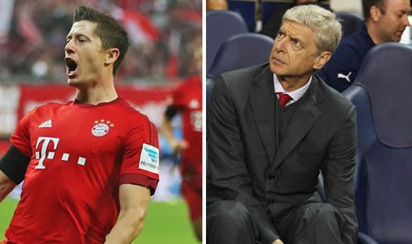 Arsenal fail with enquiry for Bayern Munich's five-goal hero Robert Lewandowski