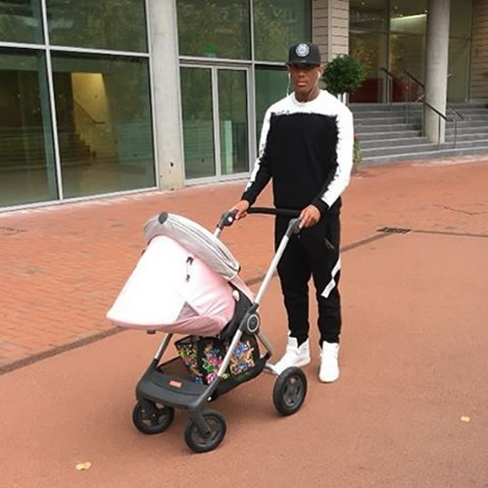 Anthony Martial enjoys family time after Man Utd beat Everton