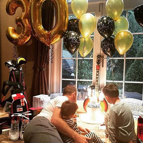 Wayne Rooney's 30th birthday picture, looks forward to the Manchester derby