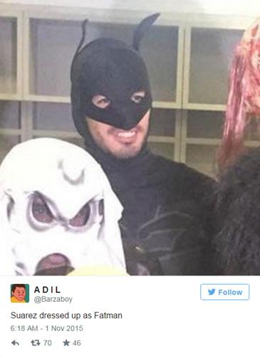 Barcelona players dressed up for Halloween after win at Getafe