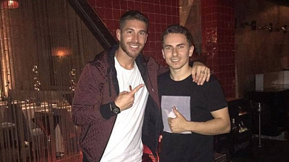 Sergio Ramos snaps with Lorenzo