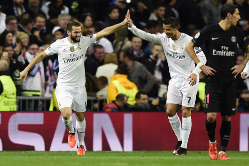 Real Madrid 1 - 0 Paris Saint Germain: Substitute Nacho fires Real Madrid into Champions League knockout stages
