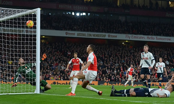Arsenal 1 - 1 Tottenham Hotspur: Kieran Gibbs earns Arsenal a point against Tottenham in north London derby