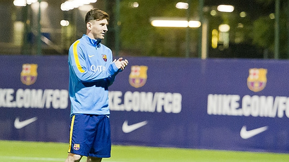 Messi back in training five days before 'Clasico'