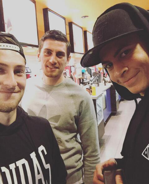 Dele Alli wolfs down popcorn at the cinema with Tottenham duo