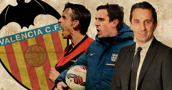 Gary Neville to manage Valencia for rest of season