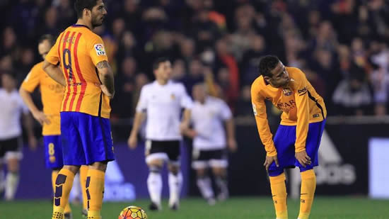 Barcelona draw in Valencia shows overreliance on Messi, Suarez, Neymar
