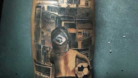 Neymar stipples childhood dream on his left calf