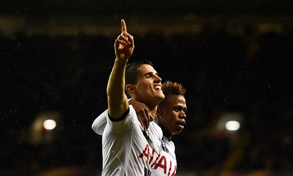 Tottenham Hotspur 4 - 1 Monaco: Erik Lamela's quickfire treble sees Tottenham thrash Monaco in the Europa League