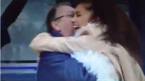 Hot Chelsea-supporting model offers to kiss Spurs fans, five say no but old bloke loves it!