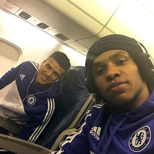 Chelsea signing joins Willian on flight north for Man Utd clash