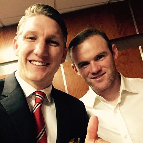 Wayne Rooney and Bastian Schweinsteiger all smiles after Man Utd win