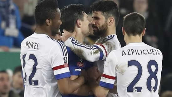FA charges Chelsea striker Diego Costa for 'biting' Everton's Barry