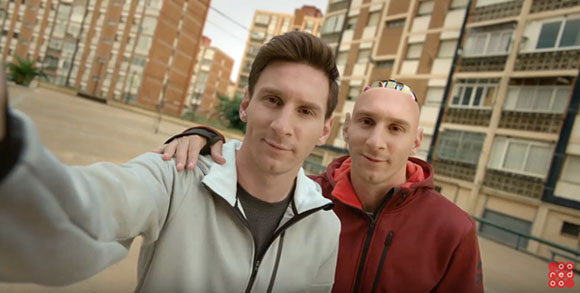 Lionel Messi meets his creepy robot twin in advert for phone company