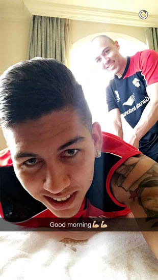 Roberto Firmino gives latest Liverpool injury update from treatment table