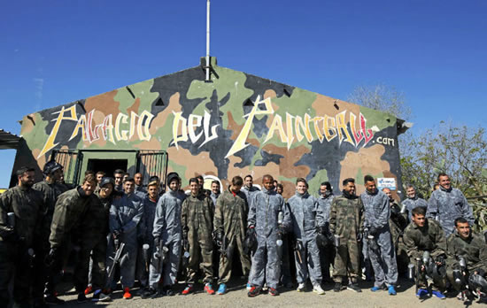 Sevilla's paintball battle