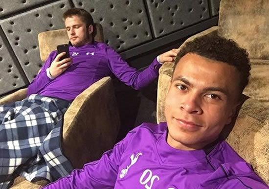 Dele Alli puts his feet up with Tottenham star ahead of Man Utd clash