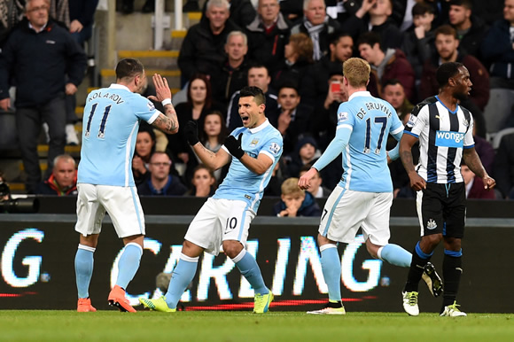 Newcastle 1 - 1 Manchester City: Newcastle battle back for point after Aguero nets 100th Premier League goal