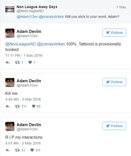 Man seriously regretting tattoo promise now Leicester have won the league