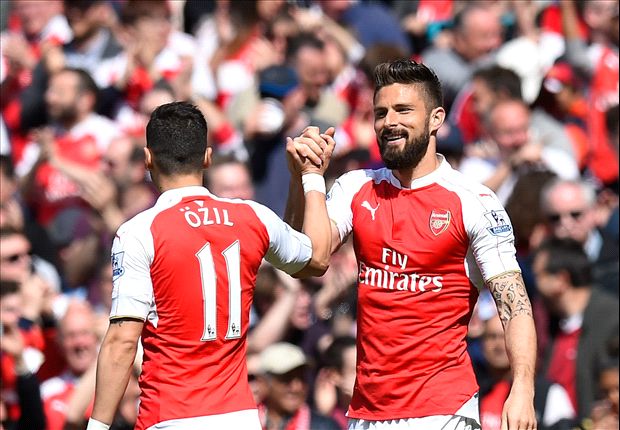 Arsenal 4-0 Aston Villa: Giroud nets hat-trick as Gunners leapfrog Tottenham