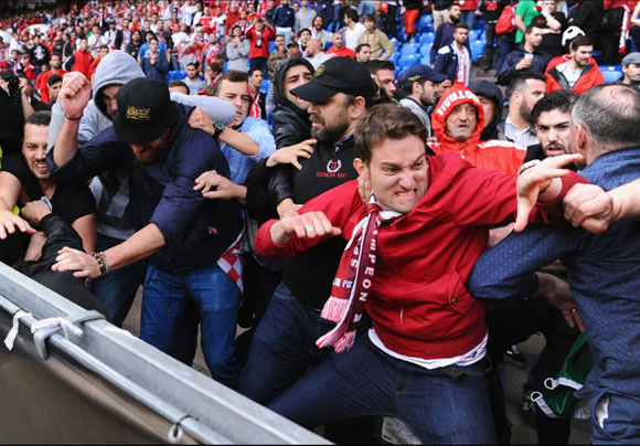 Fights break out at Europa League final between Liverpool and Sevilla