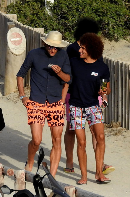 HAVANA LAUGH Marouane Fellaini smoking: Manchester United midfielder pictured smoking a cigar while on holiday in Ibiza