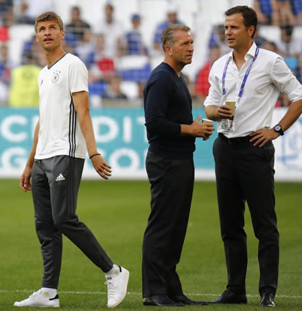 KLINN WITH A SHOUT Jurgen Klinsmann in talks to be next England manager reveals Germany supremo Oliver Bierhoff – and rates him a perfect fit
