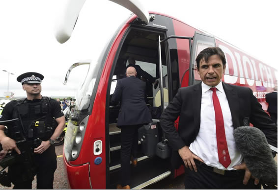 HOME SWEET HOME Welsh soccer heroes touchdown to massive welcome on return to Cardiff