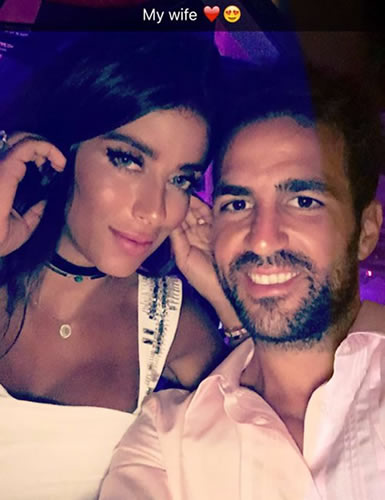 Cesc Fabregas relaxes in Ibiza with his wife ahead of Chelsea return