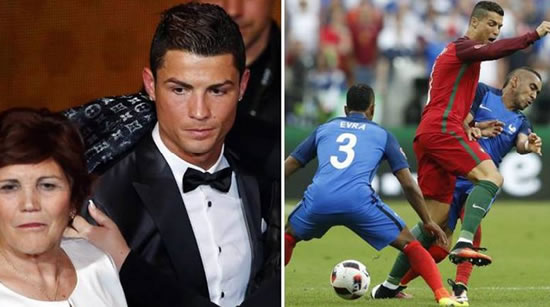 Cristiano Ronaldo's mum was not happy with Dimitri Payet after heavy tackle