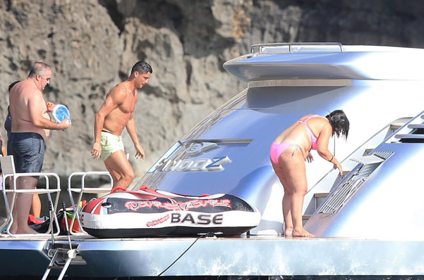 PORT STAR-A-BOARD Cristiano Ronaldo jets off to Ibiza with family to enjoy well-earned holiday from football after Euro 2016 heroics