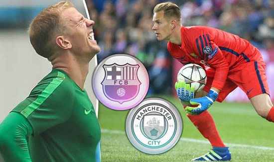 Man City boss Pep Guardiola eyes Marc-Andre Ter Stegen to replace Joe Hart