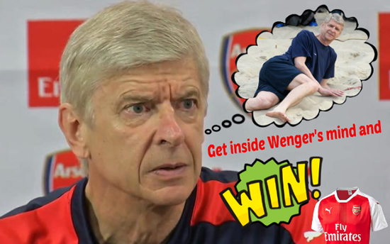 Free Arsenal shirt to be won if anyone can help us get inside Arsene Wenger’s mind