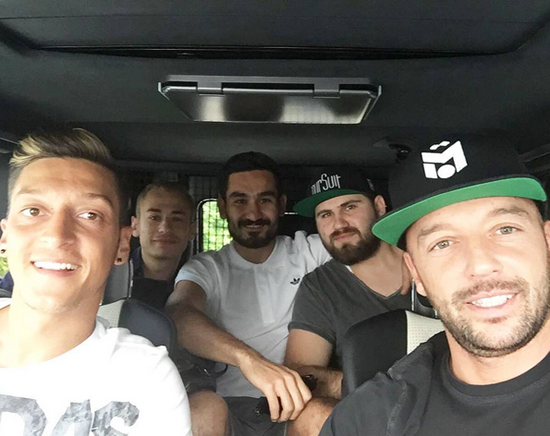 Arsenal star Mesut Ozil and Man City’s Ilkay Gundogan enjoy ‘afternoon excursion’