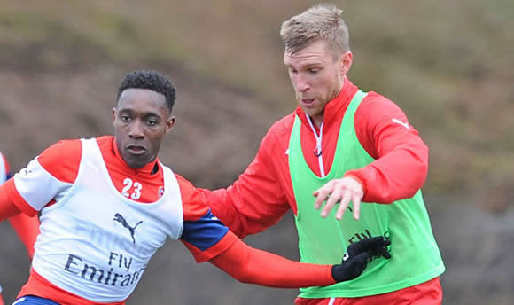 Danny Welbeck and Per Mertesacker axed from Arsenal's Champions League squad