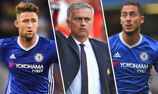 Chelsea duo Eden Hazard and Gary Cahill lay into Manchester United boss Jose Mourinho