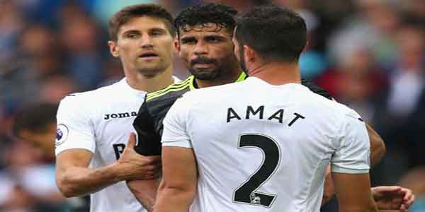 Swansea 2-2 Chelsea: Costa double earns Blues away point