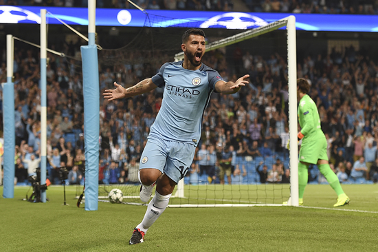 Manchester City 4 - 0 Monchengladbach: Sergio Aguero hat-trick gets Manchester City off to a flying start