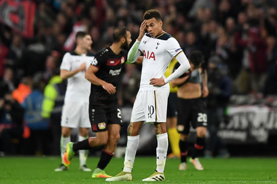 Tottenham Hotspur 0 - 1 Bayer Leverkusen: Tottenham's Champions League hopes in balance after Leverkusen win at Wembley