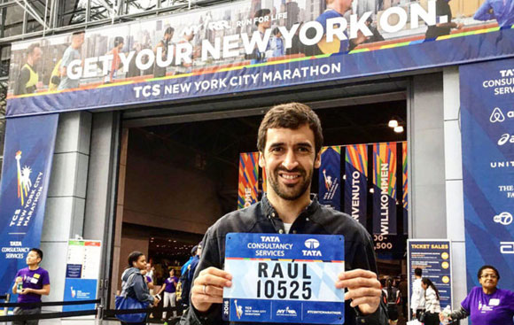 Raul getting ready for NYC marathon