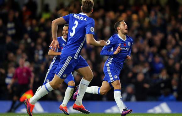 Chelsea FC 5 - 0 Everton: Eden Hazard inspires Chelsea to rout of Everton