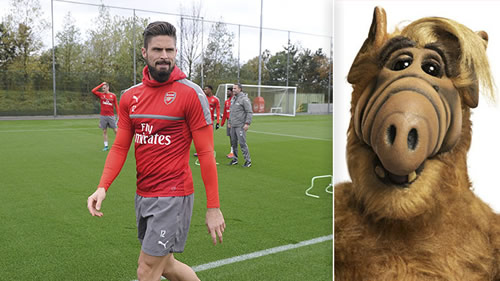 Arsenal striker Olivier Giroud was scared of 1980s TV star ALF